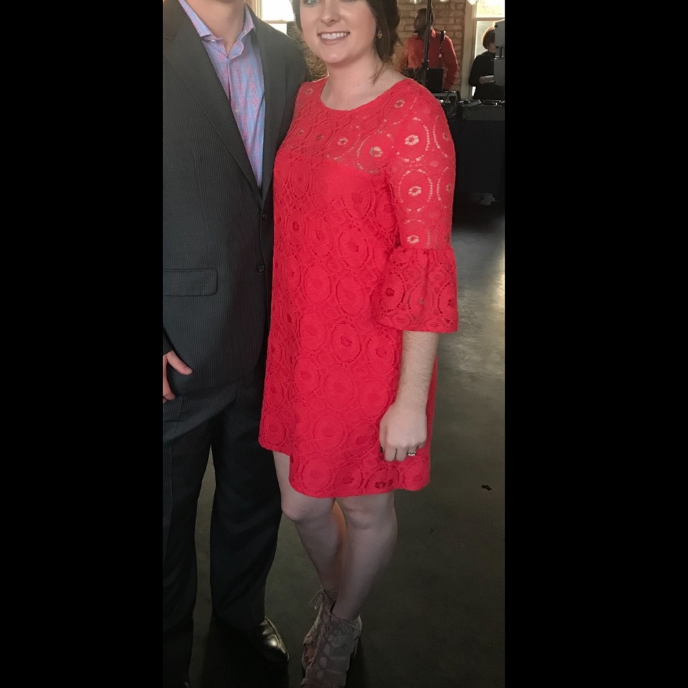 Coral Lace Dress